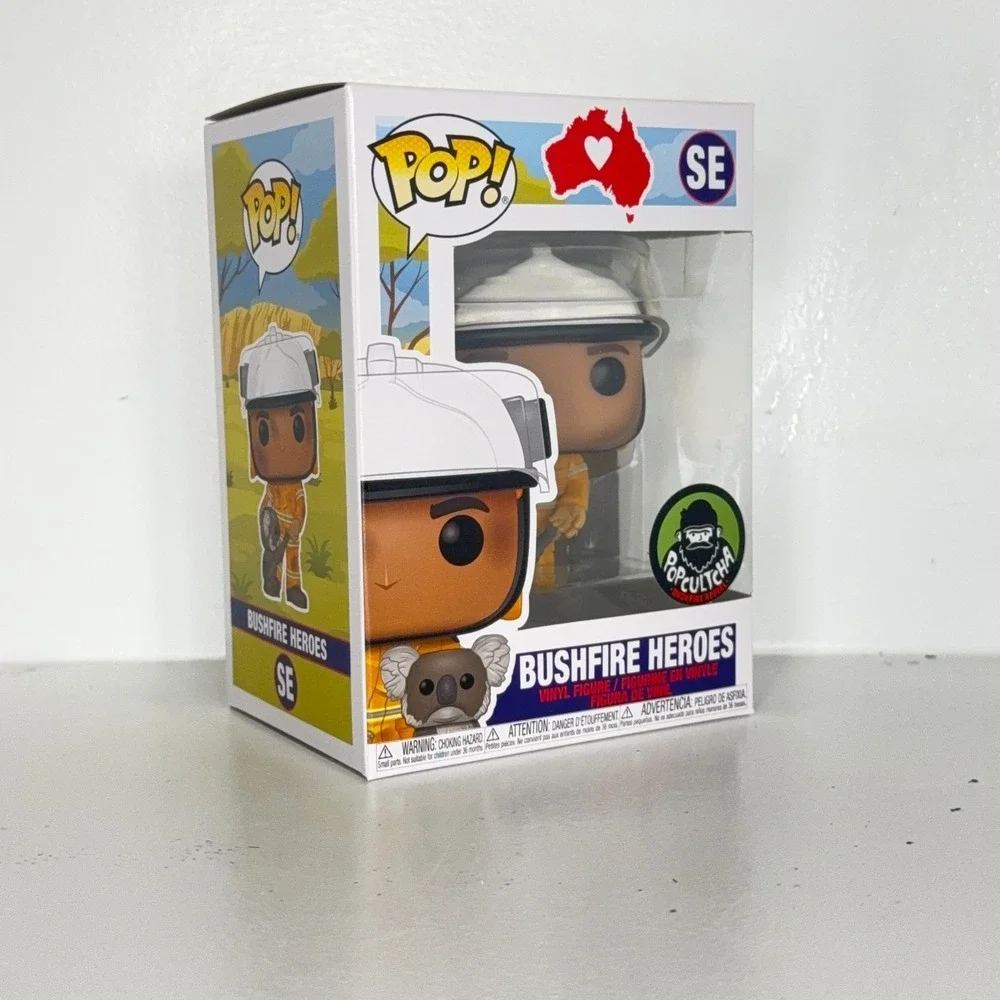 Funko Pop Bushfire Heroes SE Popcultcha Exclusive Firefighter w Koala